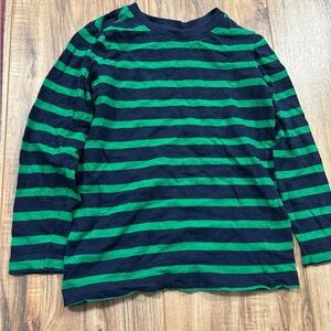 Primary Green and Black Striped Long Sleeve Tee